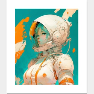 Astronaut girl Posters and Art